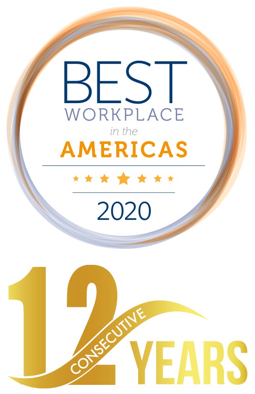 Best Workplace in the Americas 2020 for 12 consecutive years
